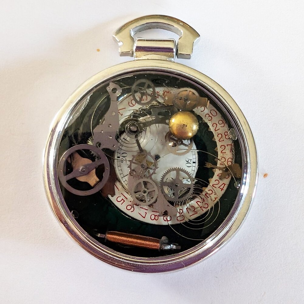 Steampunk antique pocket watch pendant Artist creation